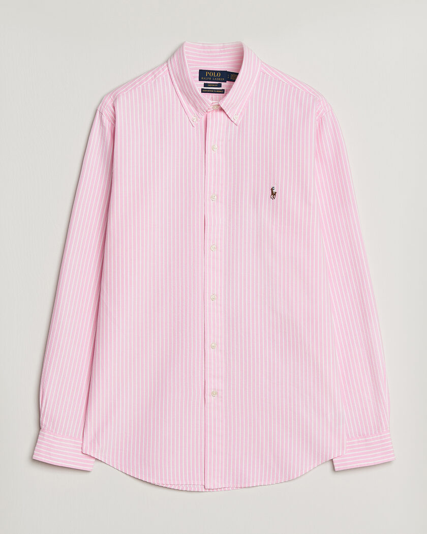 Polo Ralph Lauren Custom Fit Seersucker/Oxford Stripe Shirt New Rose – Vaaleanpunainen