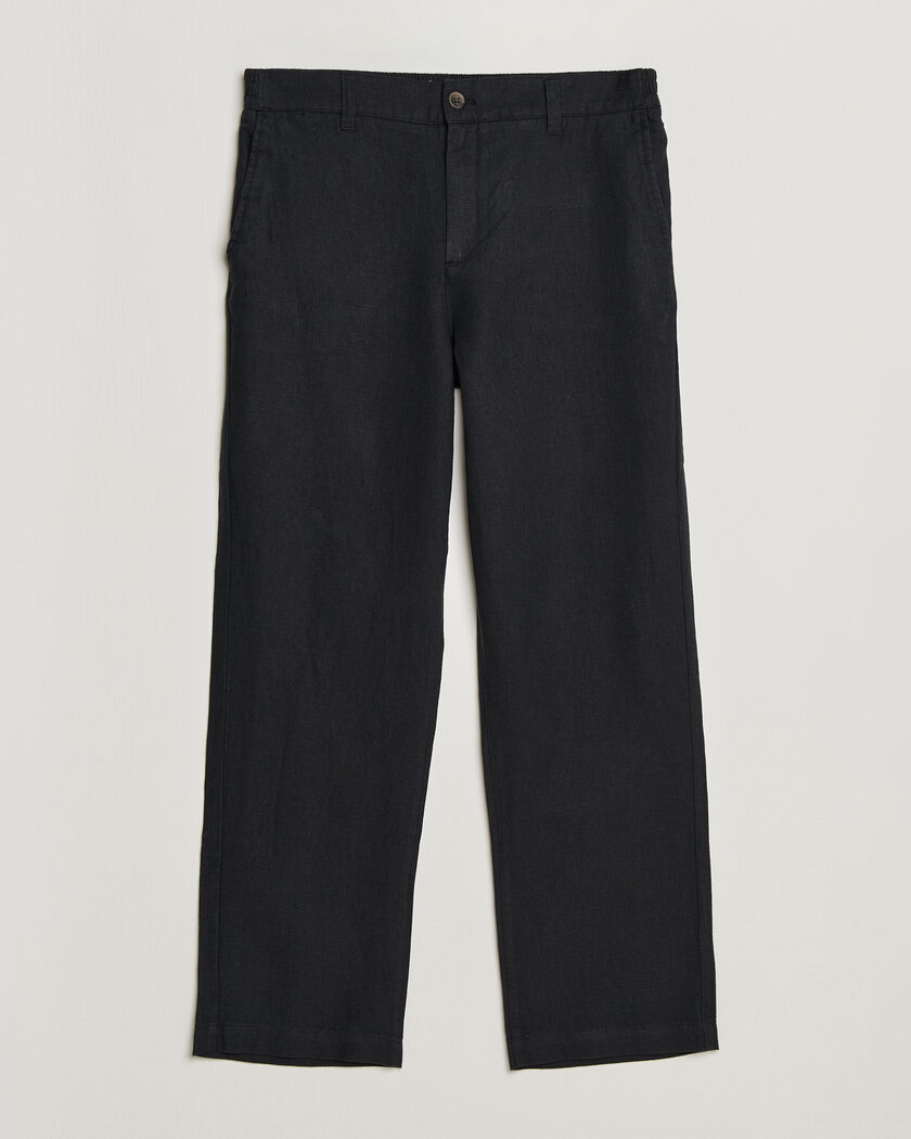 LES DEUX Linen Comfort Suit Pants Black – Musta