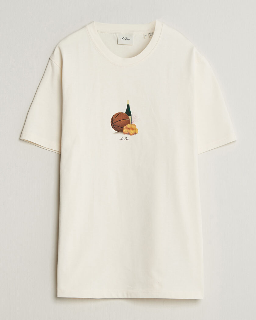 LES DEUX Lemons Printed T-Shirt Eggnog White – Valkoinen