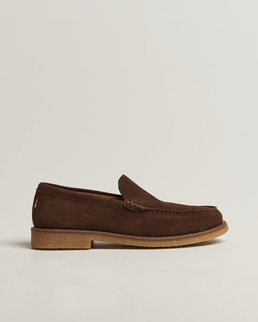BOSS BLACK Kope Suede Moccasin Dark Brown – Ruskea