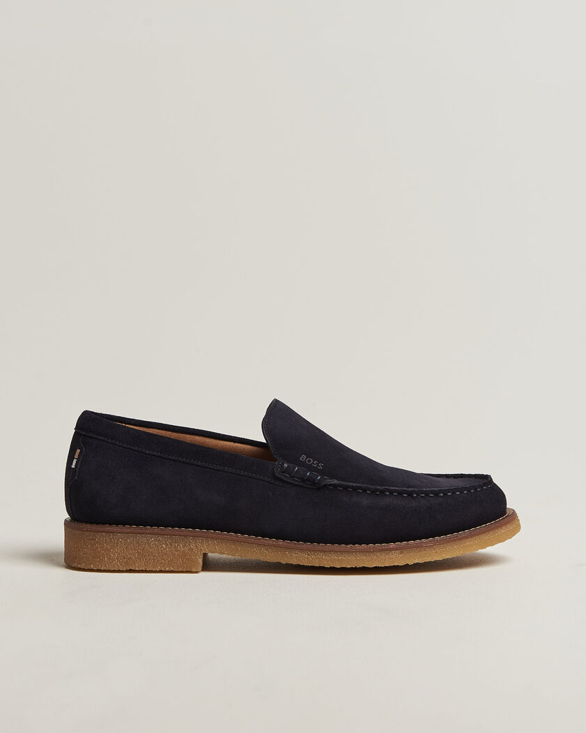 BOSS BLACK Kope Suede Moccasin Dark Blue – Sininen