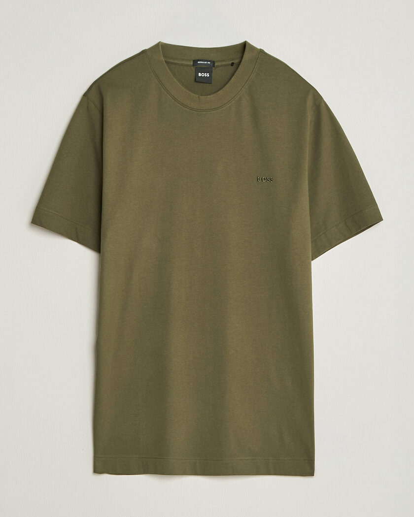 BOSS BLACK Thompson Crew Neck T-Shirt Open Green – Vihreä