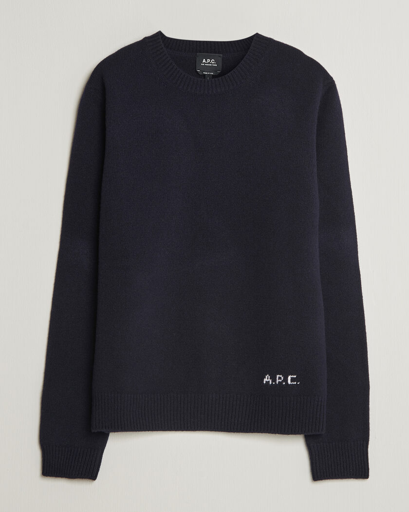 A.P.C. Edmond Wool Knitted Sweater Dark Navy – Sininen