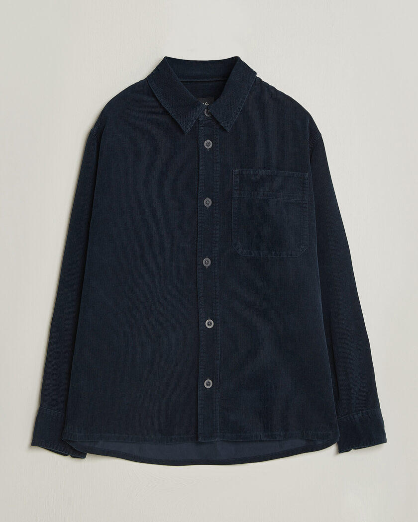 A.P.C. Basile Corduroy Overshirt Dark Navy – Sininen