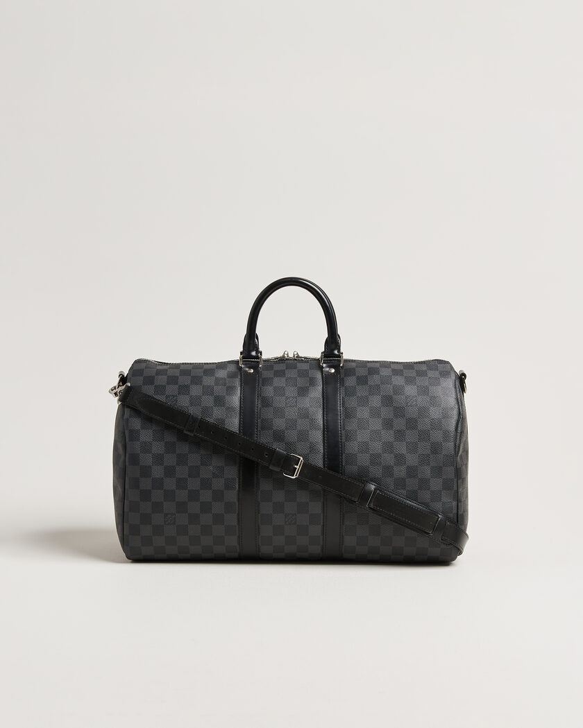 Louis Vuitton Pre-Owned Keepall 45 Bandouliére Damier Graphite – Harmaa