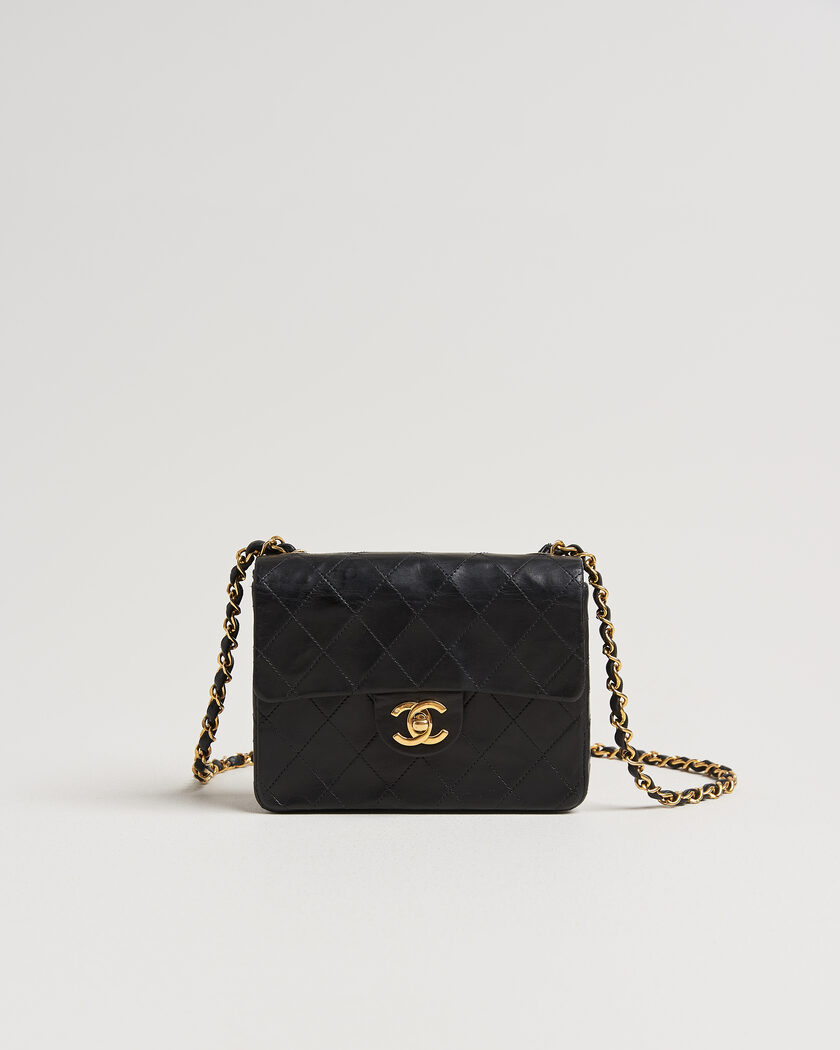 Chanel Pre-Owned Classic Mini Single Flap Square Bag Black – Musta