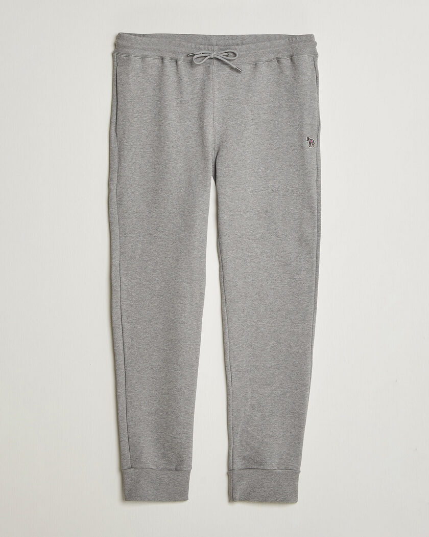 PS Paul Smith Zebra Organic Cotton Sweatpants Grey Melange – Harmaa