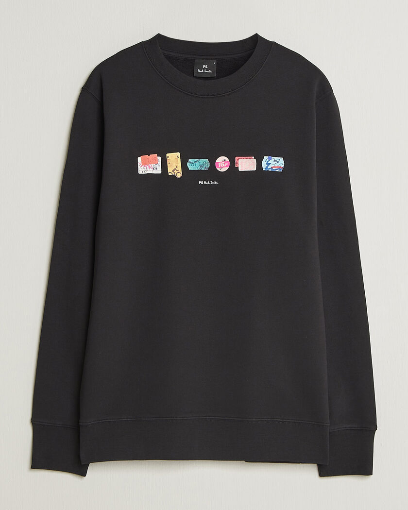 PS Paul Smith In A Row Crew Neck Sweatshirt Black – Musta