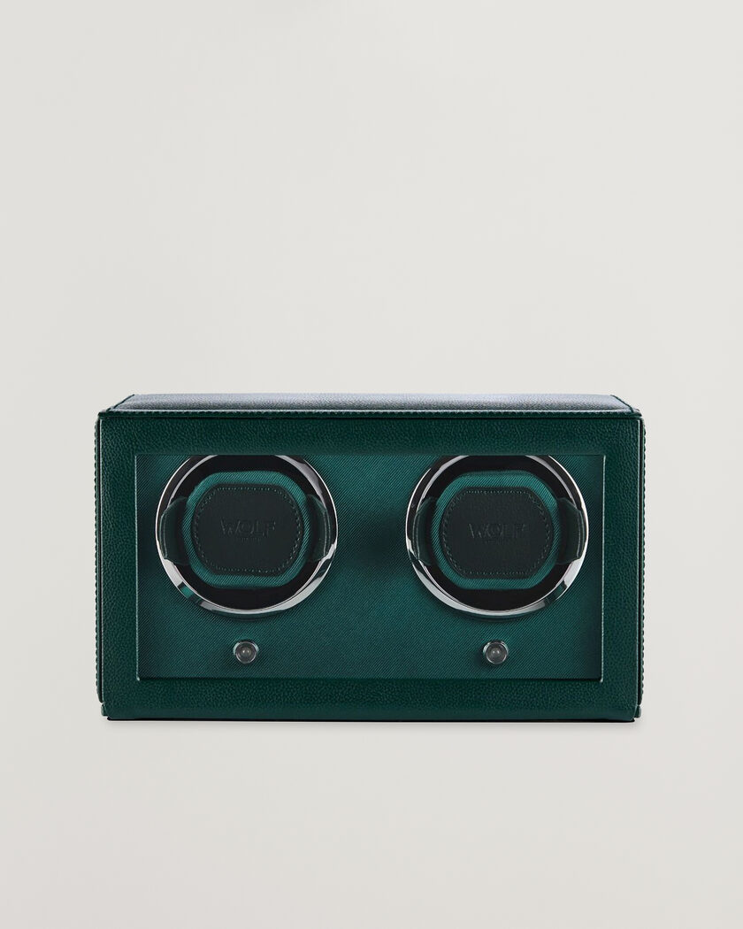 WOLF Cub Double Watch Winder With Cover Green – Vihreä