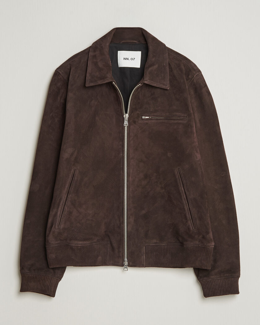 NN07 Owen Suede Jacket Dusky Port – Ruskea