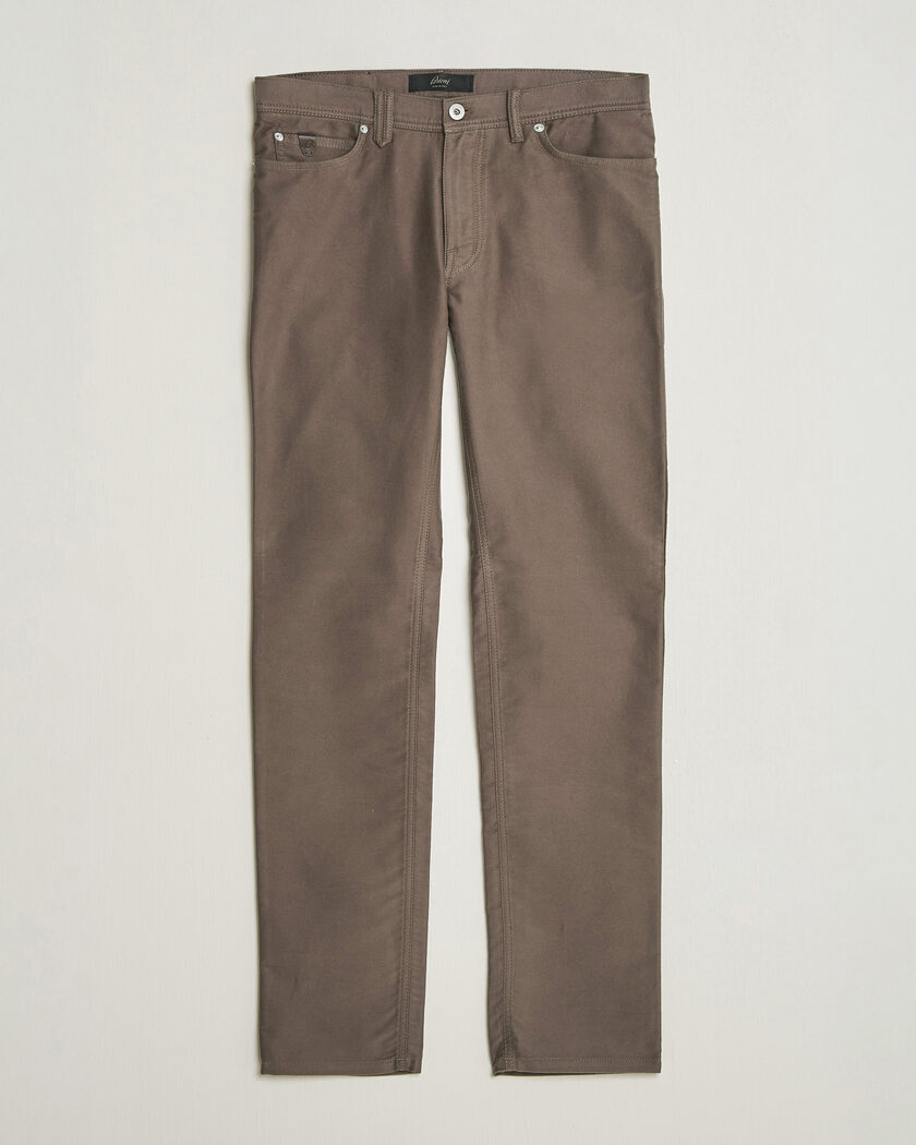 Brioni 5-Pocket Moleskine Pants Grey – Harmaa