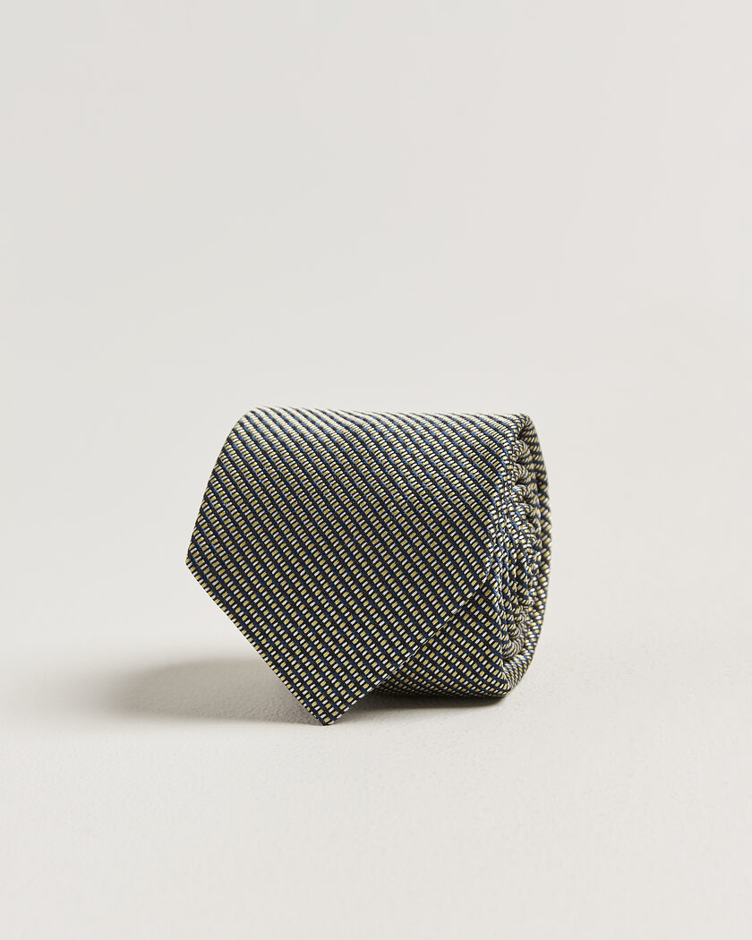 Brioni Jacquard Silk Tie Yellow – Keltainen