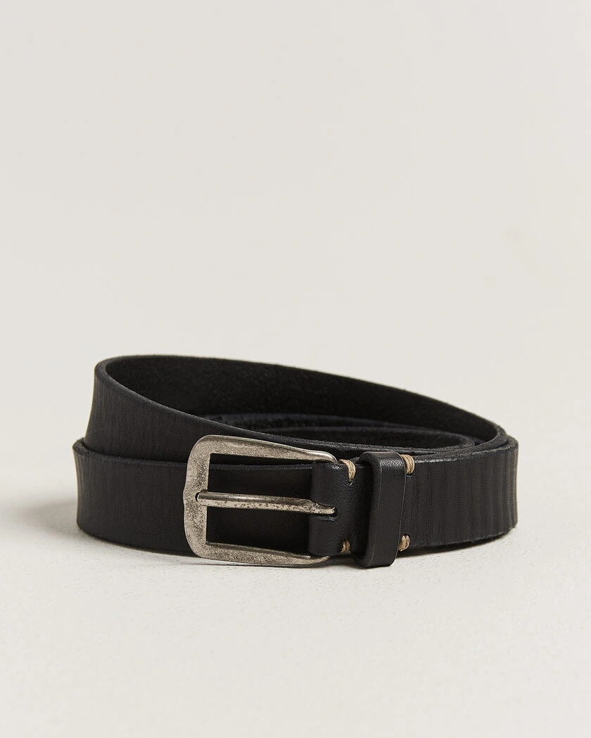 Massimo Alba Budapest Belt Black Calf – Musta