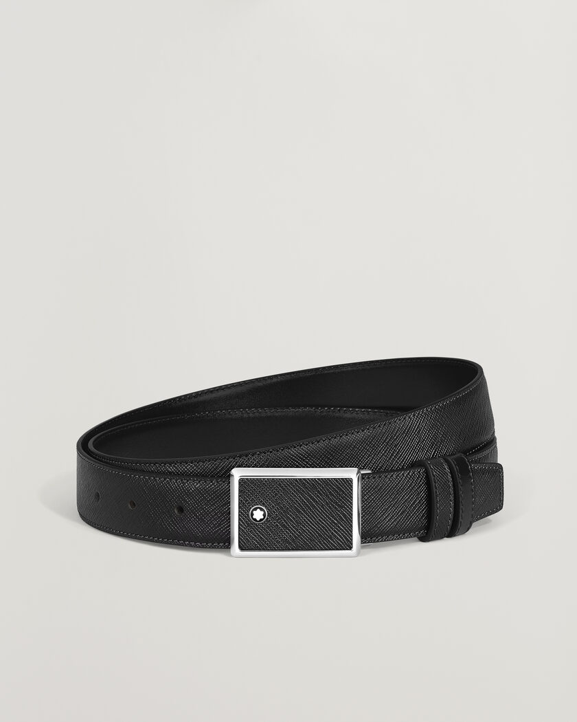 Montblanc Buckle 30mm Leather Belt Black – Musta