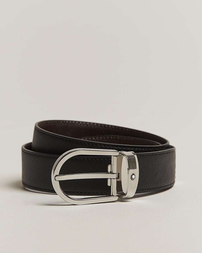 Montblanc Sartoial Horseshoe 30mm Reversible Belt Black/Brown – Musta