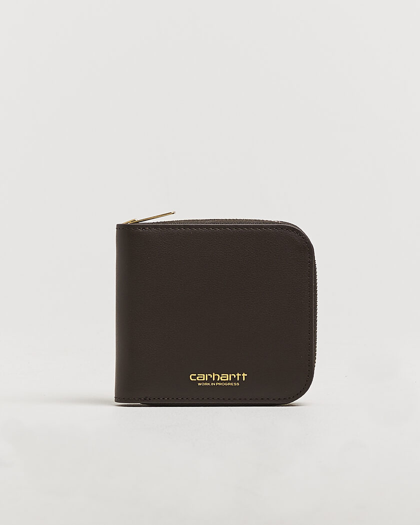Carhartt WIP Leather Zip Wallet Tobacco – Ruskea