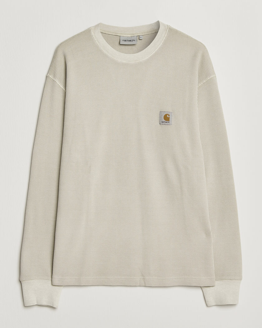 Carhartt WIP Long Sleeve Waffle T-Shirt Fleur De Sel – Valkoinen