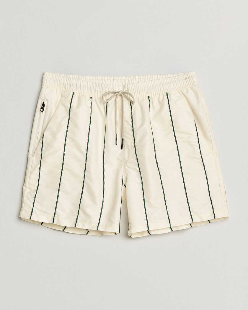 OAS Printed Swimshorts White/Green – Valkoinen