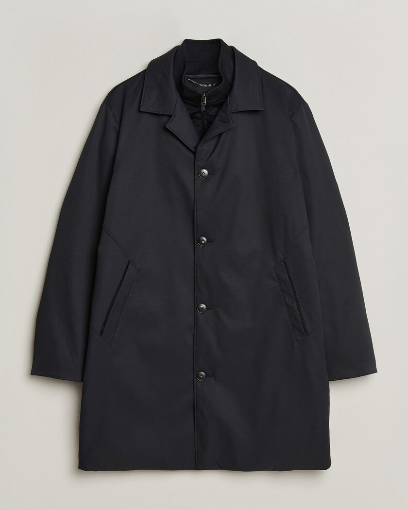 Canali Zip Liner Down Coat Navy – Sininen