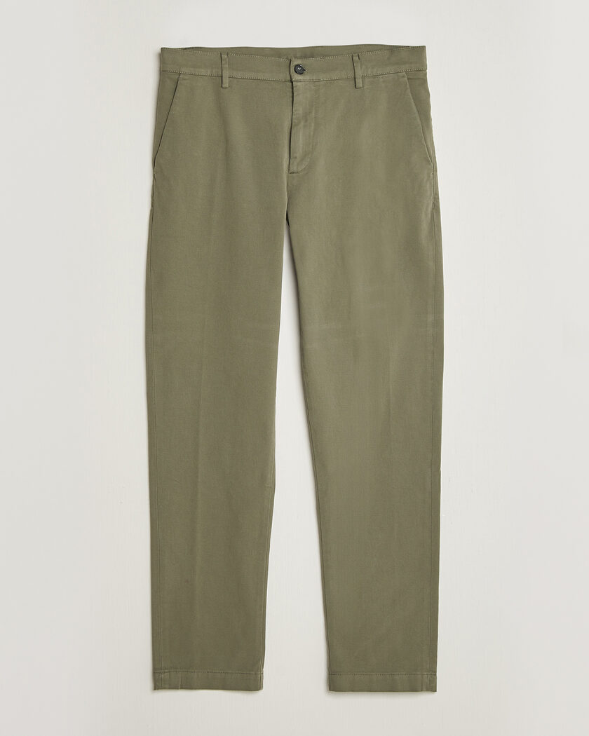 Canali Cotton Twill Chinos Olive – Vihreä