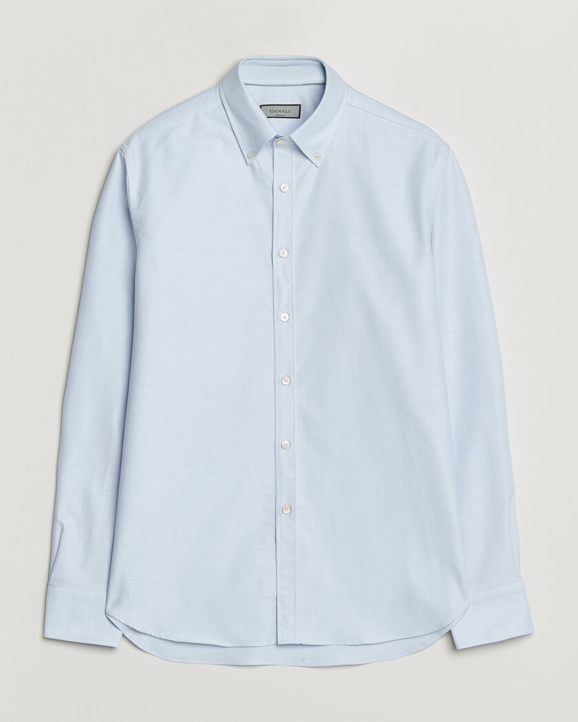 Canali Oxford Button Down Shirt Light Blue – Sininen