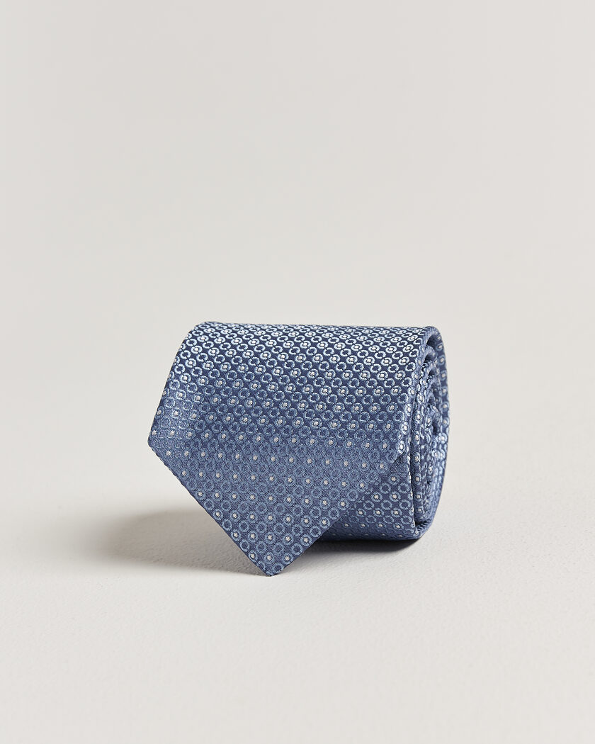 Canali Jacquard Silk Tie Sky Blue – Sininen