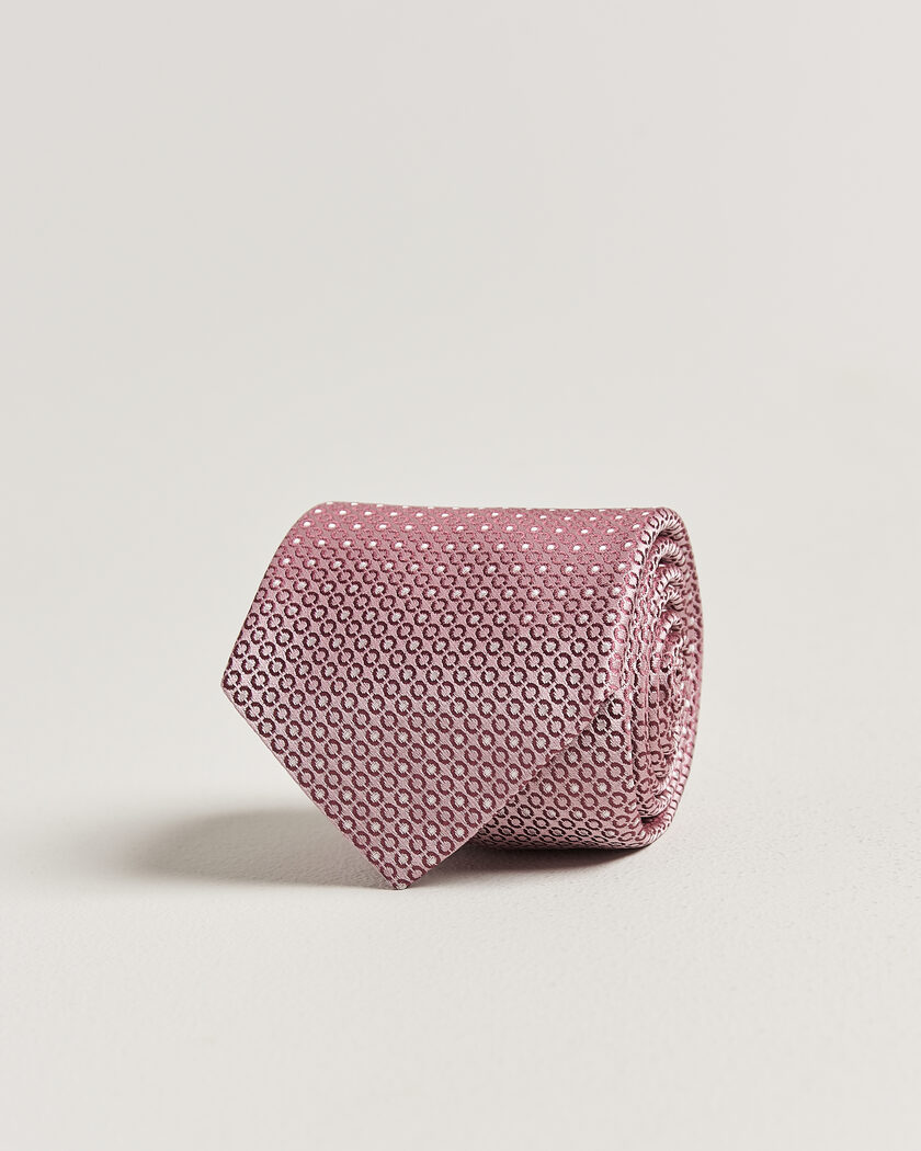 Canali Jacquard Silk Tie Rosa – Vaaleanpunainen