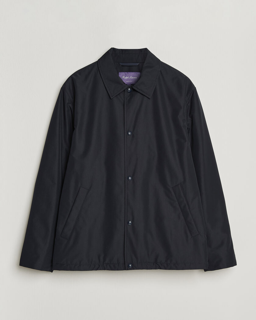 Ralph Lauren Purple Label Nylon Bomber Jacket Racing Navy – Sininen