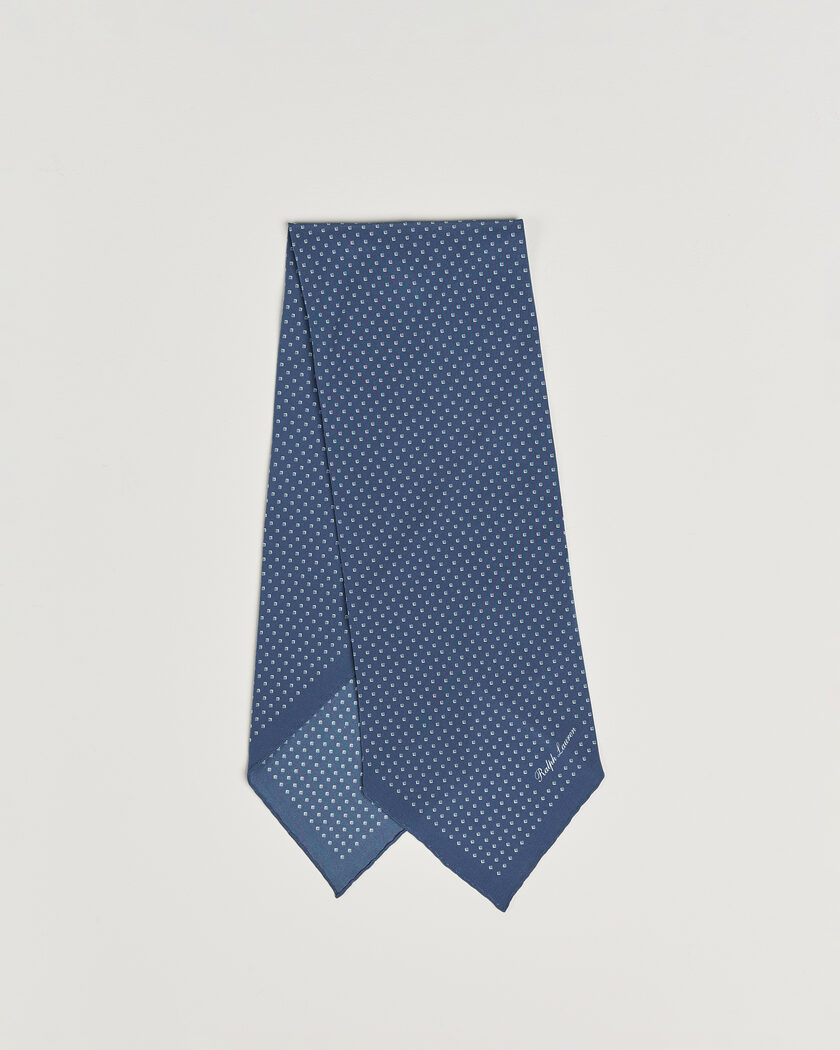 Ralph Lauren Purple Label Silk Neckerchief Blue Horizon – Sininen