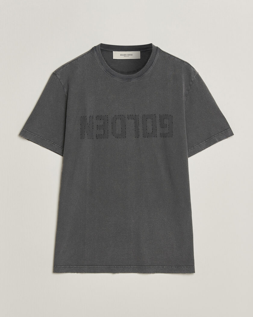 Golden Goose Distressed Cotton T-Shirt Anthracite – Harmaa