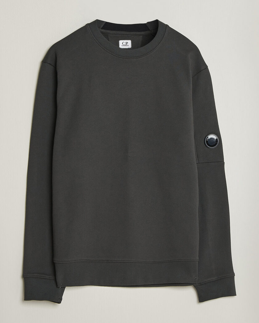 C.P. Company Diagonal Raised Fleece Lens Sweatshirt Dark Grey – Harmaa