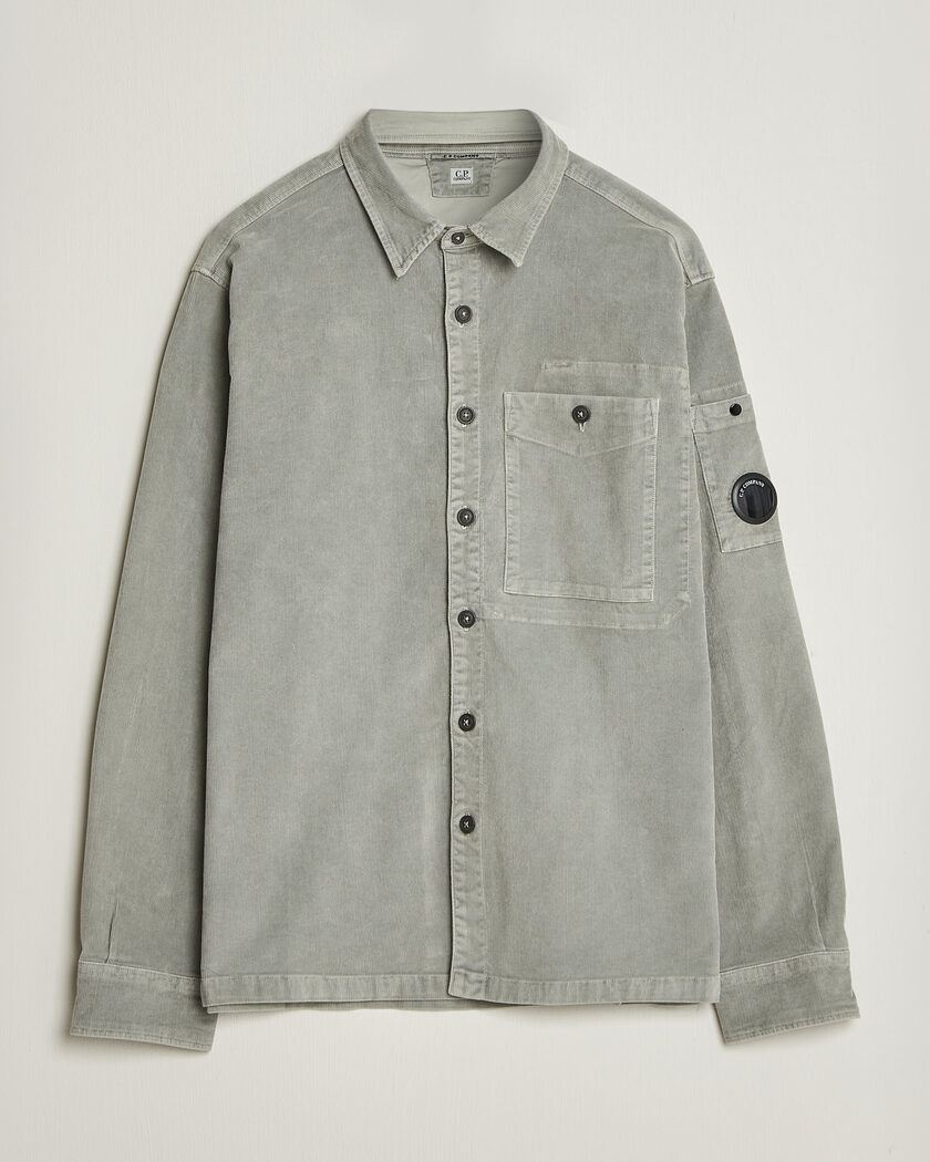  C.P. Company Corduroy Lens Overshirt Light Grey – Harmaa