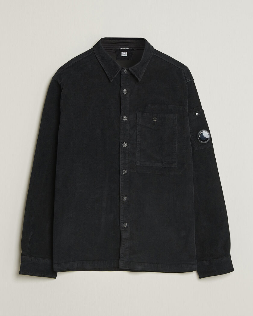 C.P. Company Corduroy Lens Overshirt Black – Musta