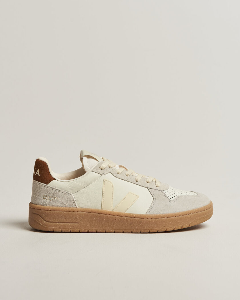 Veja V-82 Sneaker Pure Calcaire/Cognac – Valkoinen