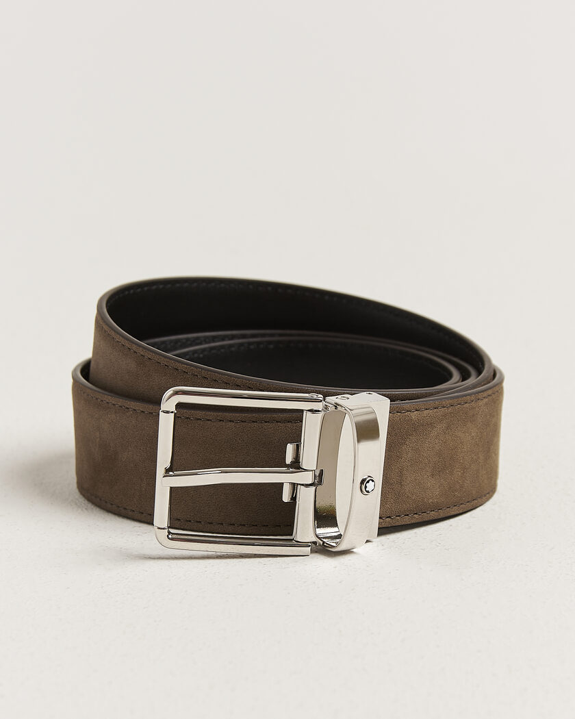 Montblanc 35mm Reversible Suede Belt Brown/Black – Musta