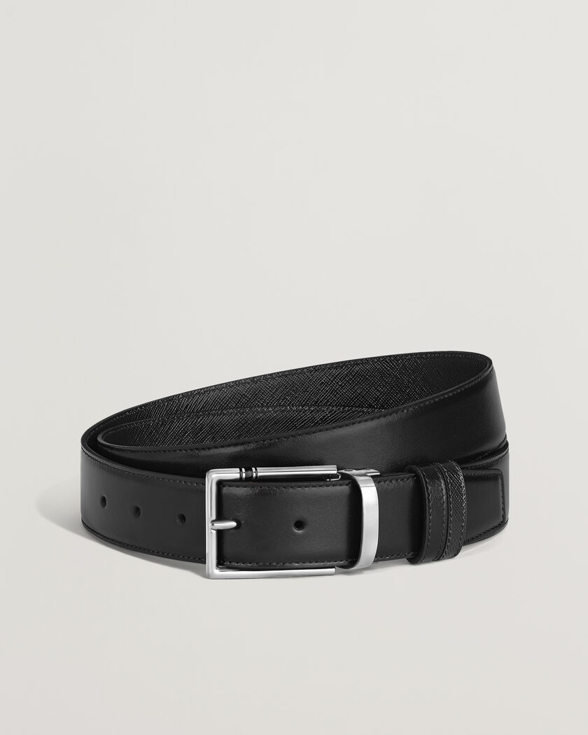 Montblanc 35mm Reversible Calf/Sartorial Belt Black – Musta