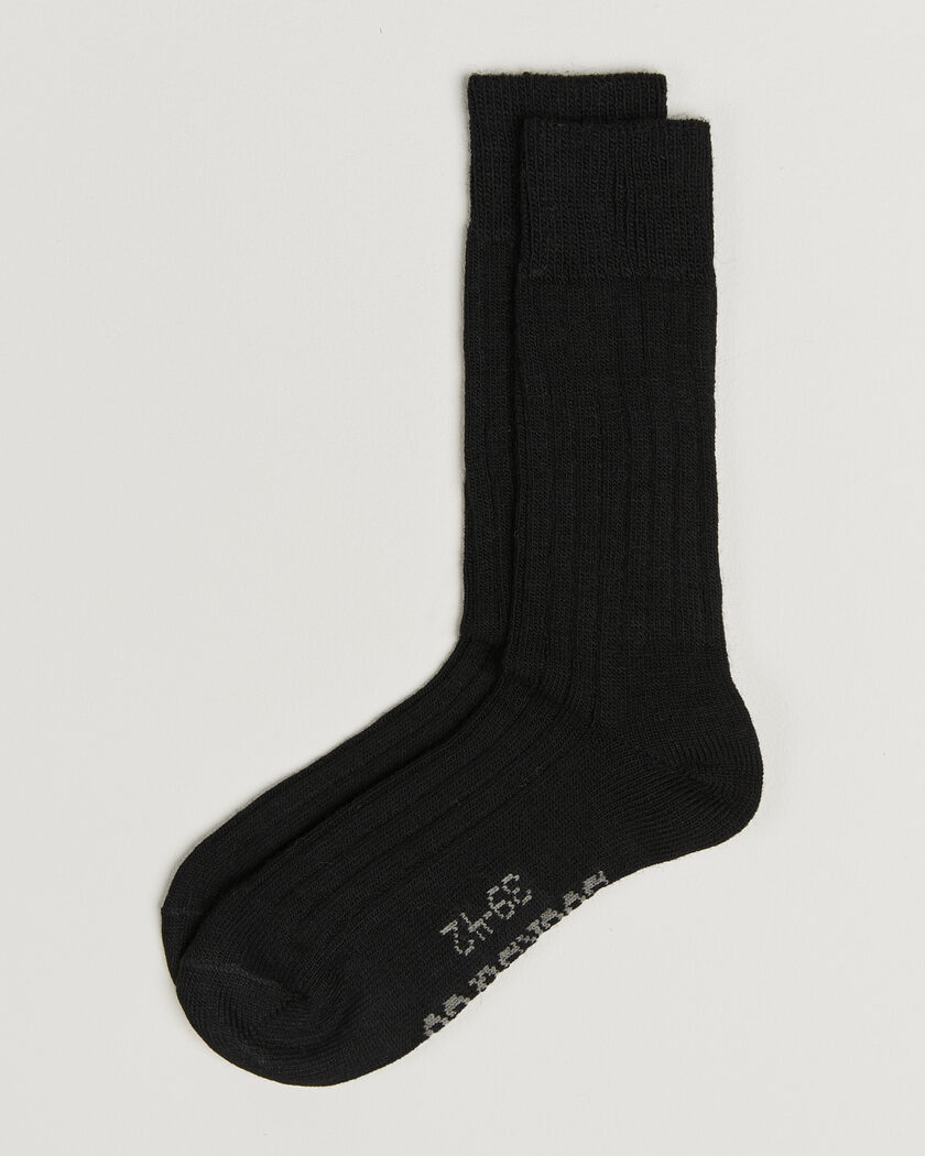 Alpacasocks & Co 2-Pack Ribbed Alpacka Wool Socks Black – Musta