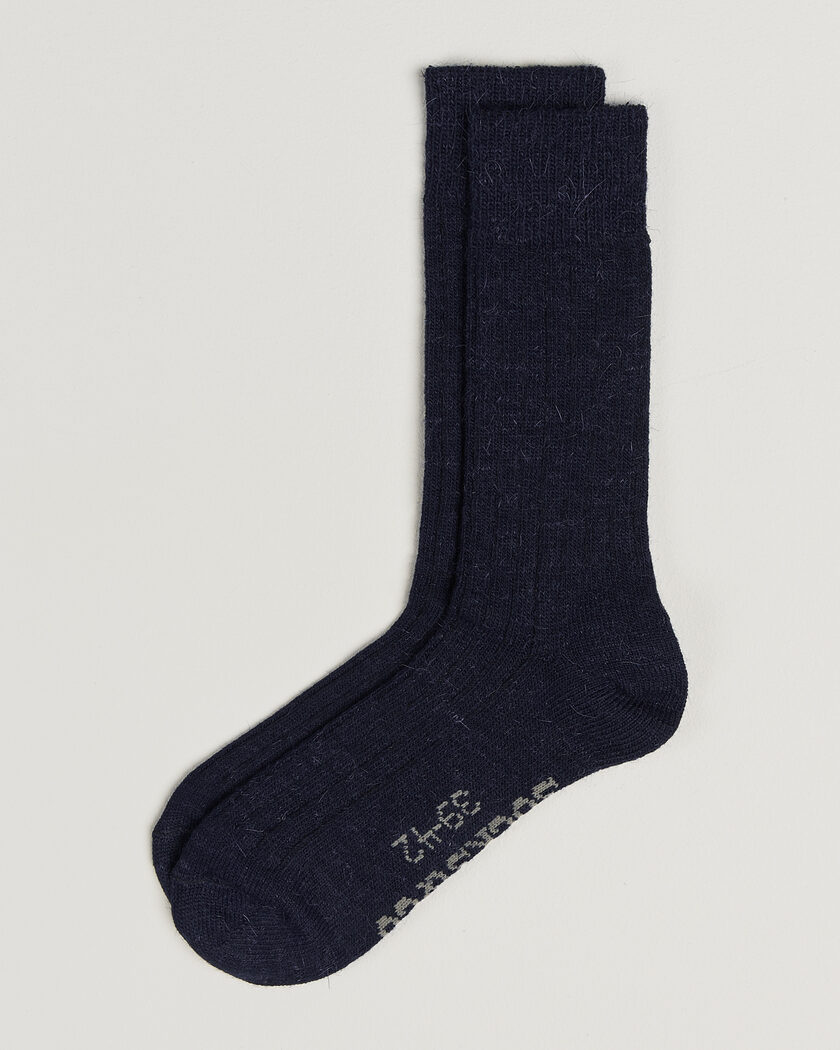 Alpacasocks & Co 2-Pack Ribbed Alpacka Wool Socks Navy – Sininen