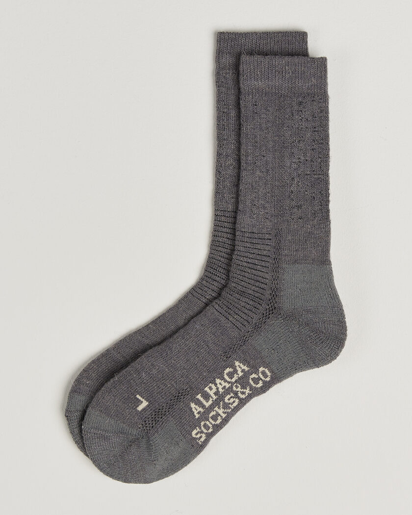 Alpacasocks & Co 2-Pack Heavy Alpacka Wool Socks Dark Grey – Harmaa
