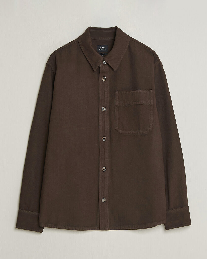 A.P.C. Basile Overshirt Chocolate – Ruskea