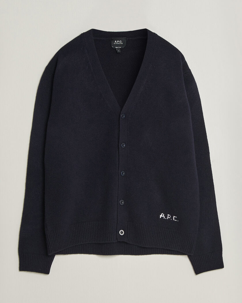 A.P.C. Kevin Wool Knitted Cardigan Dark Navy – Sininen