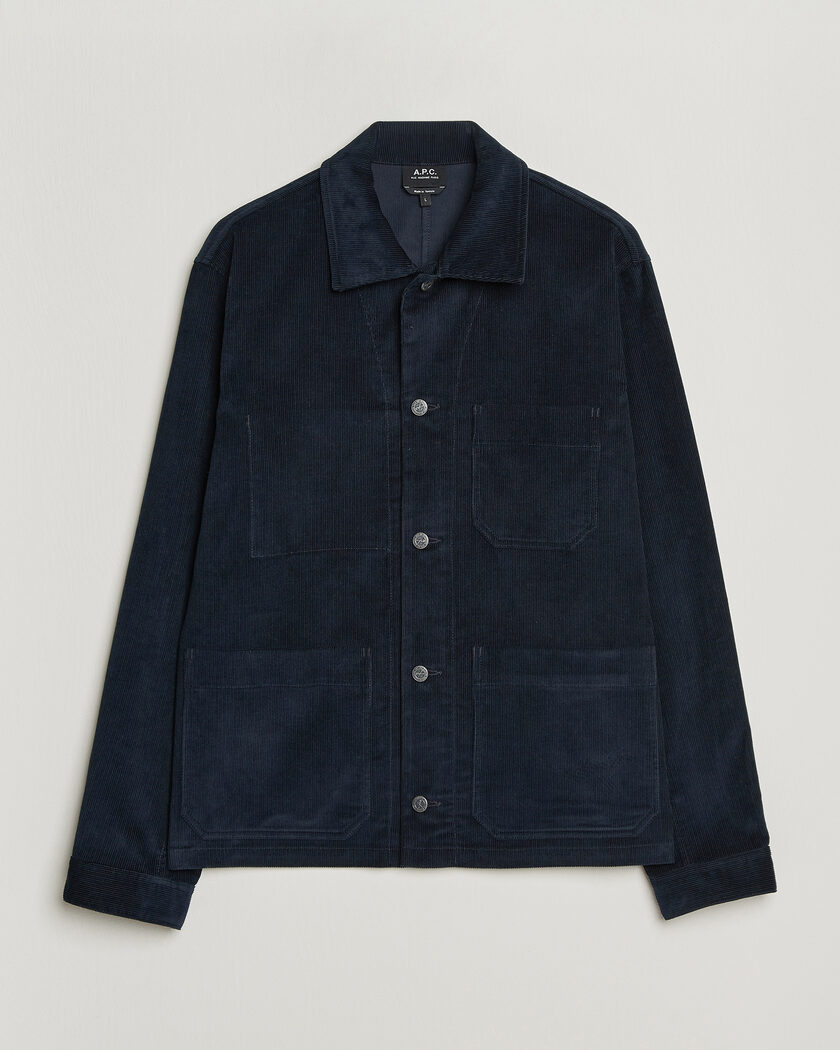 A.P.C. New Rodney Corduroy Overshirt Dark Navy – Sininen
