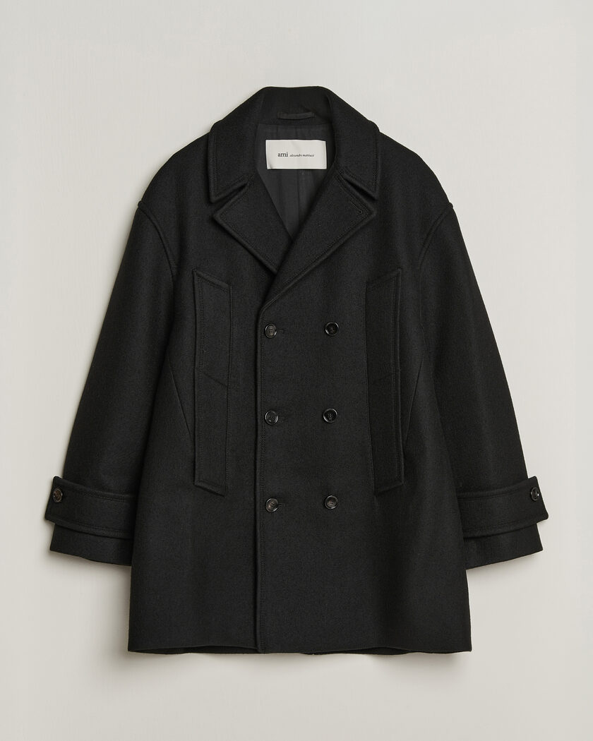 AMI Wool Peacoat Black – Monivärinen