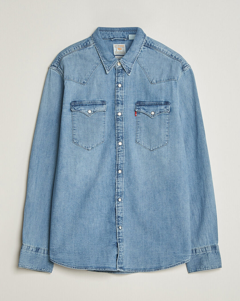 Levi's Barstow Western Standard Shirt Blue Sky Mountain Light – Sininen