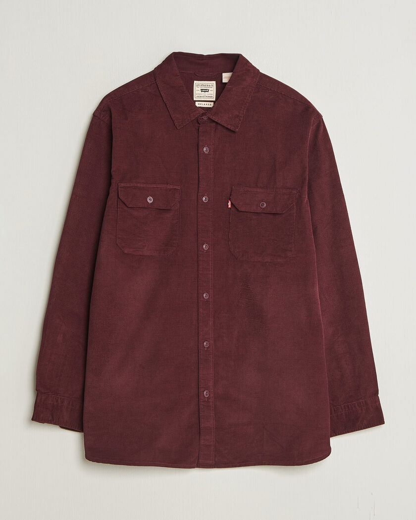 Levi's Jackson Corduroy Worker Shirt Vineyard Wine – Punainen
