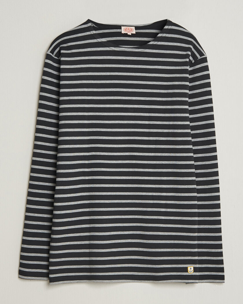 Armor-lux Houat Héritage Stripe Long Sleeve T-Shirt Black/Grey – Monivärinen
