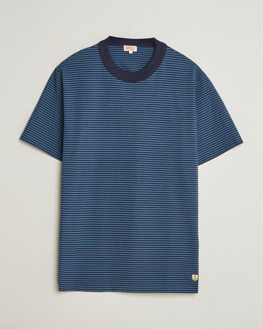 Armor-lux Héritage Callac Striped T-Shirt Navy/Teal – Monivärinen