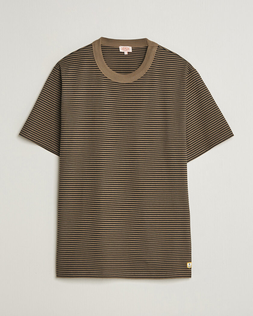 Armor-lux Héritage Callac Striped T-Shirt Olive/Black – Monivärinen