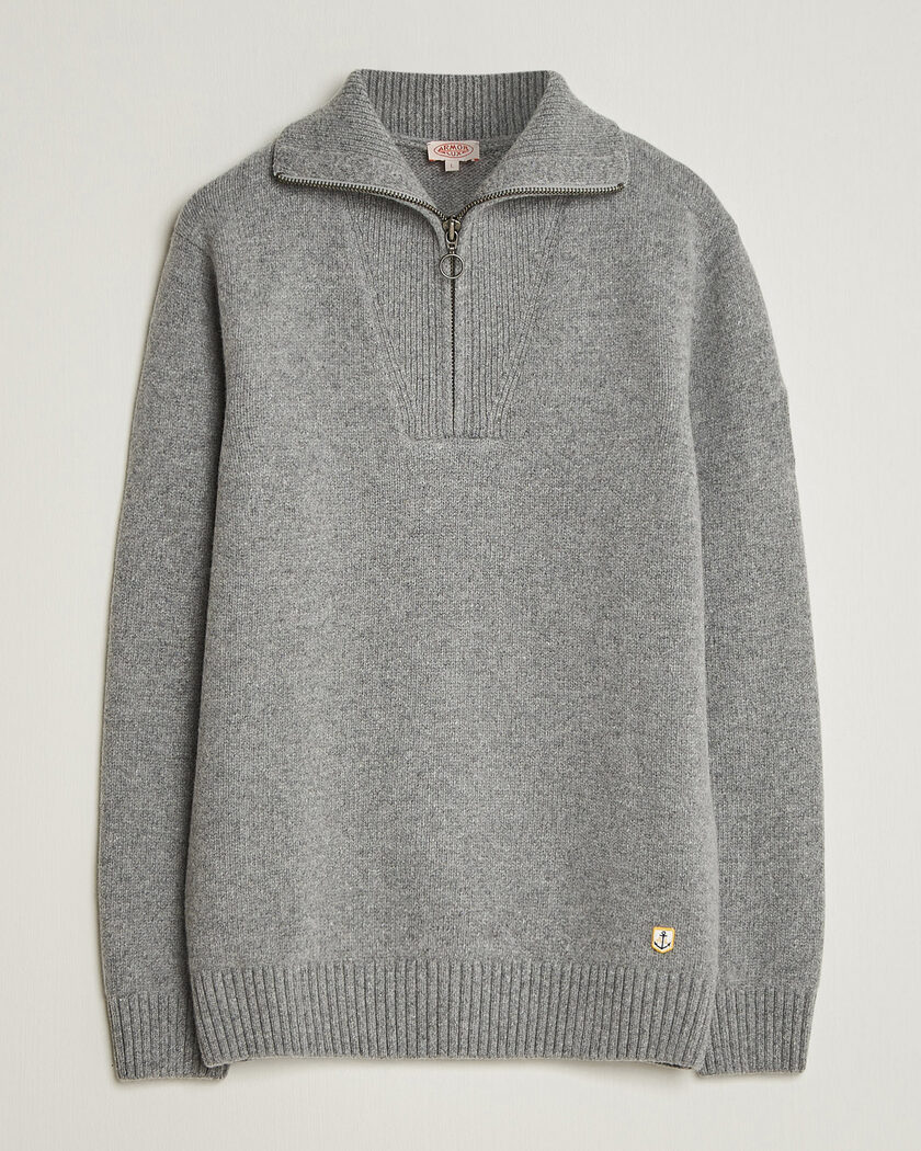 Armor-lux Wool Knitted Half Zip Slate – Harmaa