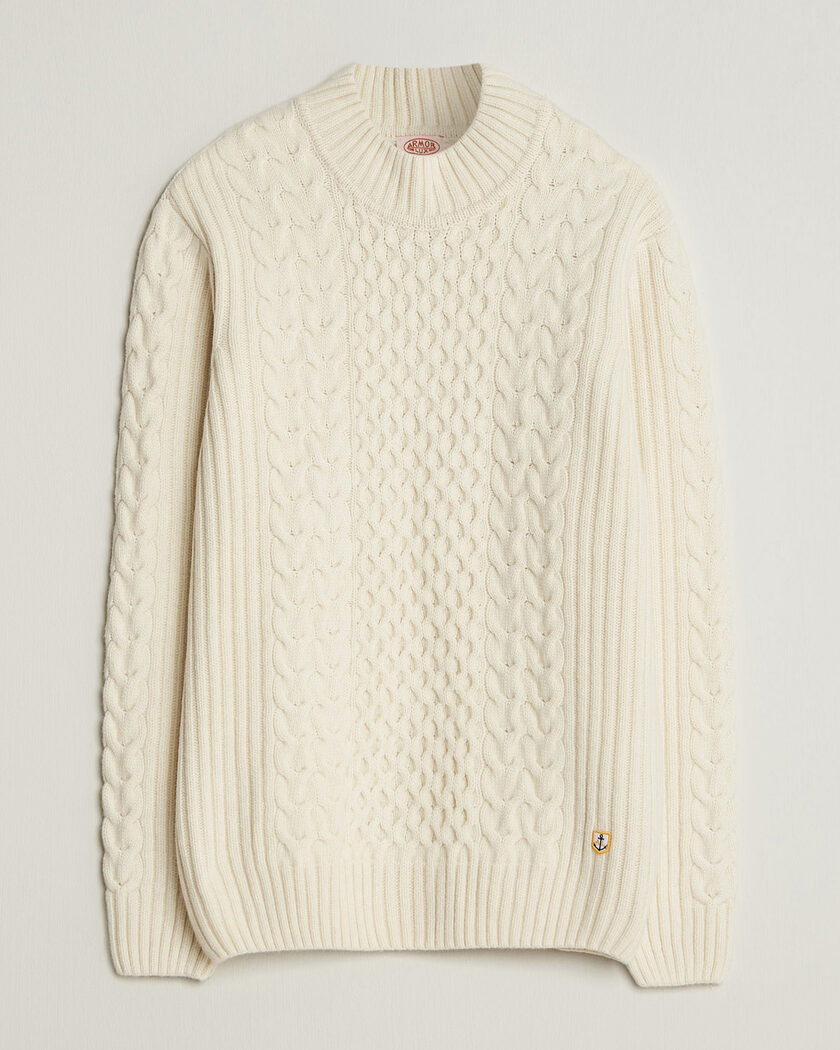 Armor-lux Wool Knitted Sweater Nature – Valkoinen